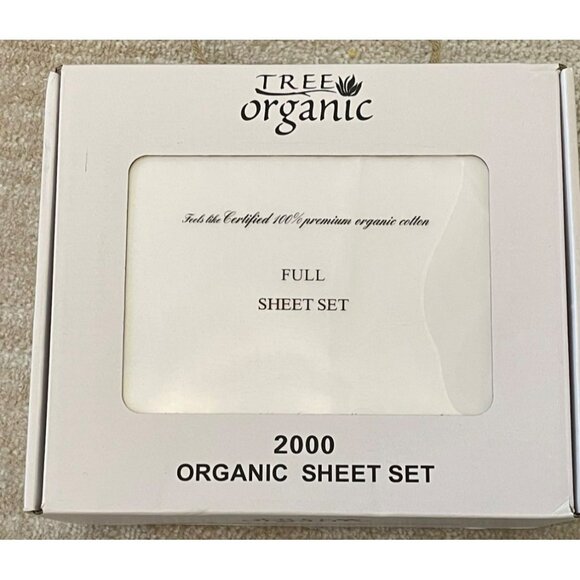 Tree Organic Cotton Full Sheet Set 2000 NEW UNOPENED - Picture 1 of 3